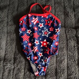 OP Kids One Piece Swimsuit - Red and Blue Stars